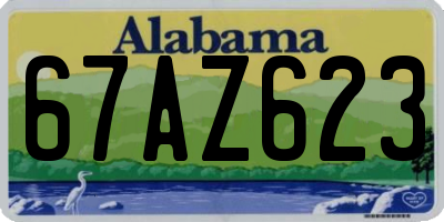 AL license plate 67AZ623