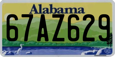 AL license plate 67AZ629