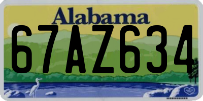 AL license plate 67AZ634