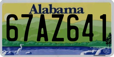 AL license plate 67AZ641