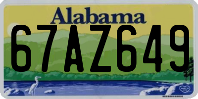 AL license plate 67AZ649