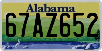 AL license plate 67AZ652