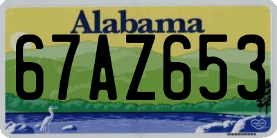 AL license plate 67AZ653