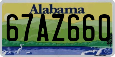 AL license plate 67AZ660