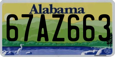 AL license plate 67AZ663