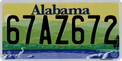 AL license plate 67AZ672