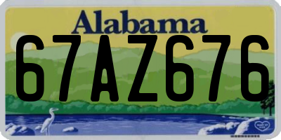 AL license plate 67AZ676