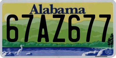 AL license plate 67AZ677