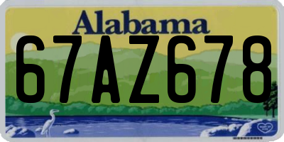 AL license plate 67AZ678