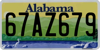 AL license plate 67AZ679