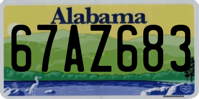 AL license plate 67AZ683