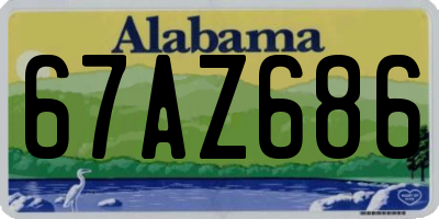 AL license plate 67AZ686