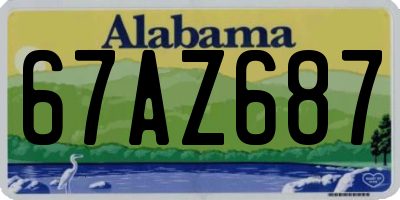 AL license plate 67AZ687