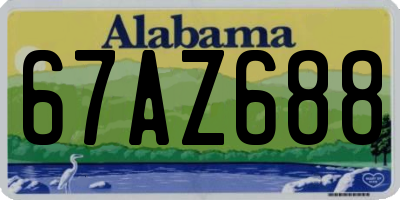 AL license plate 67AZ688