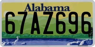 AL license plate 67AZ696
