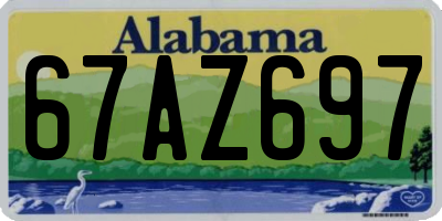 AL license plate 67AZ697