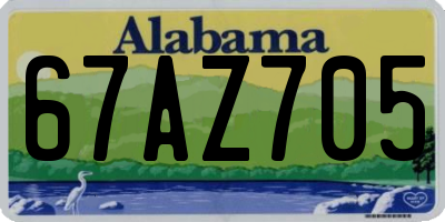 AL license plate 67AZ705