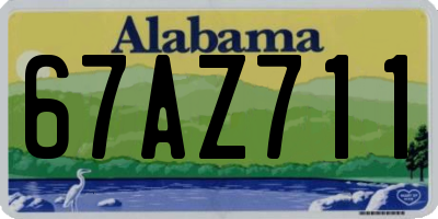 AL license plate 67AZ711