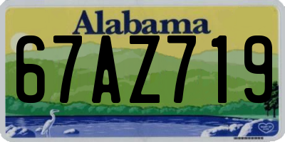 AL license plate 67AZ719