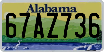 AL license plate 67AZ736