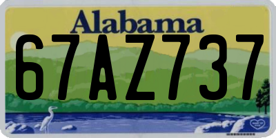 AL license plate 67AZ737