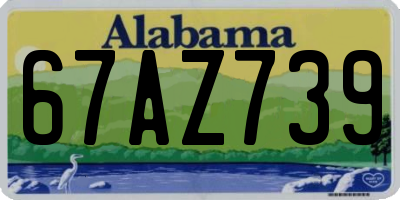 AL license plate 67AZ739