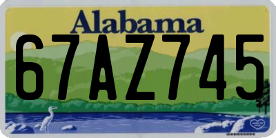 AL license plate 67AZ745