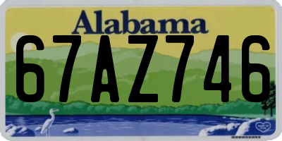 AL license plate 67AZ746