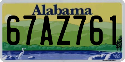 AL license plate 67AZ761