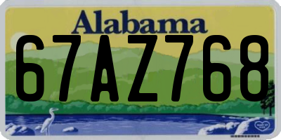 AL license plate 67AZ768