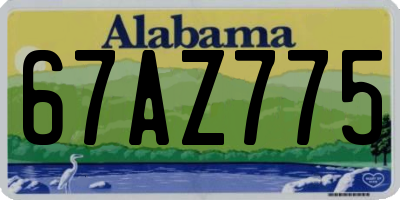 AL license plate 67AZ775