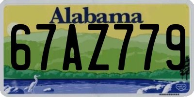 AL license plate 67AZ779