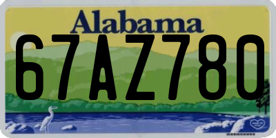 AL license plate 67AZ780