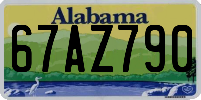 AL license plate 67AZ790
