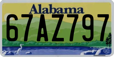 AL license plate 67AZ797