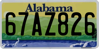 AL license plate 67AZ826