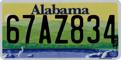 AL license plate 67AZ834