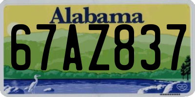 AL license plate 67AZ837