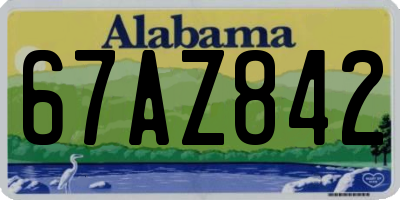 AL license plate 67AZ842