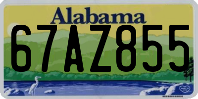 AL license plate 67AZ855