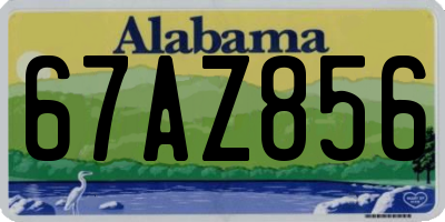 AL license plate 67AZ856