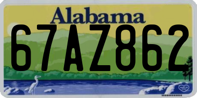 AL license plate 67AZ862