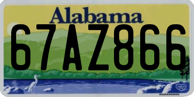 AL license plate 67AZ866