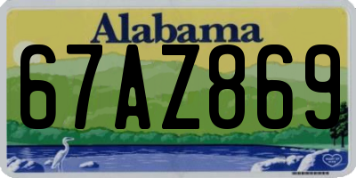 AL license plate 67AZ869