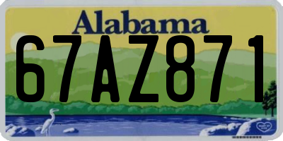 AL license plate 67AZ871