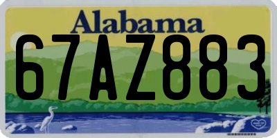 AL license plate 67AZ883