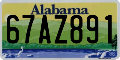 AL license plate 67AZ891