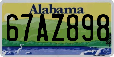 AL license plate 67AZ898
