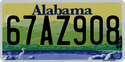 AL license plate 67AZ908