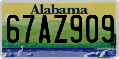 AL license plate 67AZ909